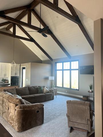 Interior wall painting warm tones